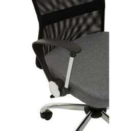 Orsina Ergonomic Grey Home Office Chair With Chrome Arms, Comfortable Design Work From Home Chair, Movable Chair - thumbnail 8