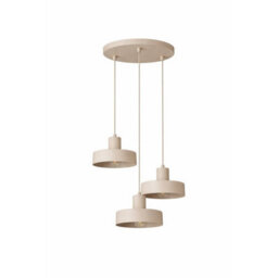 Luminosa Lighting Luminosa Velyo Cluster Pendant Ceiling Light Beige 3X E27 - thumbnail 1