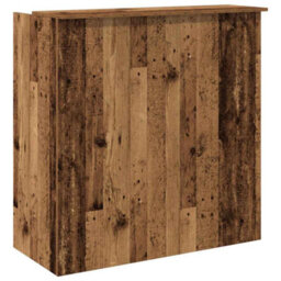 Berkfield Reception Desk Old Wood 100X50X103.5 Cm Engineered Wood - thumbnail 7