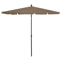 Berkfield Garden Parasol With Pole 210X140 Cm Taupe - thumbnail 1