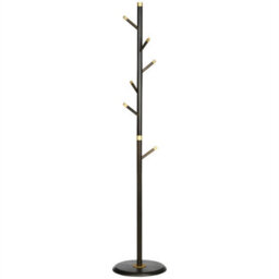 Coat Rack Bamboo Coat Stand With Round Base For Handbags
