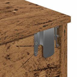 Berkfield Durable Wall Shelf With Drawers Old Wood 80X31X17 Cm Engineered Wood - thumbnail 9