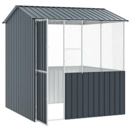 Walplus Anthracite Bird Cage 215X209X230Cm Galvanised Steel, 1 Bird Cage - thumbnail 4