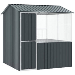 Walplus Anthracite Bird Cage 215X209X230Cm Galvanised Steel, 1 Bird Cage - thumbnail 2