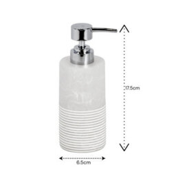 Showerdrape Bianco Frost Onyx White Bathroom Accessory Set - Soap Dispenser & Toothbrush Holder - thumbnail 4
