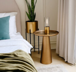 Aspect Furniture Klara Round Metal Side Table, Bronze - thumbnail 6