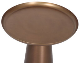 Aspect Furniture Klara Round Metal Side Table, Bronze - thumbnail 3