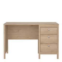 Furniture To Go Madrid Desk 3 Drawers In Jackson Hickory Oak - thumbnail 2