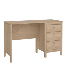 Furniture To Go Madrid Desk 3 Drawers In Jackson Hickory Oak - thumbnail 1