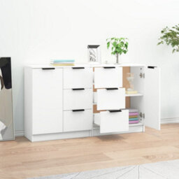 Berkfield Sideboards 2 Pcs White 60X30X70 Cm Engineered Wood - thumbnail 3