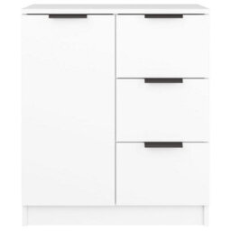 Berkfield Sideboards 2 Pcs White 60X30X70 Cm Engineered Wood - thumbnail 5