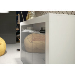 Sideboard Aether 155Cm - White & Grey Gloss Doors - thumbnail 4