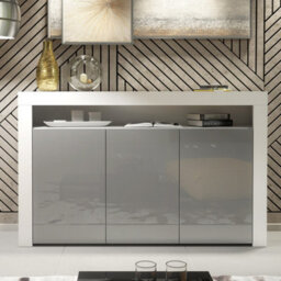 Sideboard Aether 155Cm - White & Grey Gloss Doors - thumbnail 5