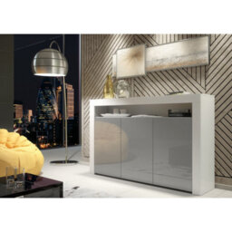Sideboard Aether 155Cm - White & Grey Gloss Doors - thumbnail 2