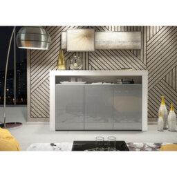 Sideboard Aether 155Cm - White & Grey Gloss Doors - thumbnail 6