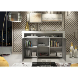 Sideboard Aether 155Cm - White & Grey Gloss Doors - thumbnail 7