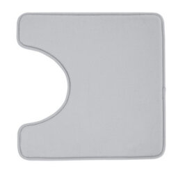 Catherine Lansfield Bathroom Anti-Bacterial Memory Foam Bath Mat And Pedestal Set Silver - thumbnail 5