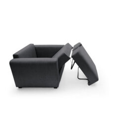 Abakus Direct Olly Linen Single Sofa Bed In Black - thumbnail 6