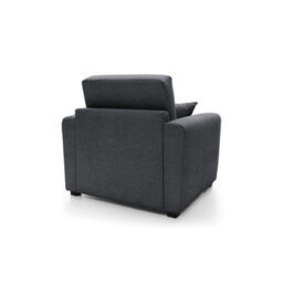 Abakus Direct Olly Linen Single Sofa Bed In Black - thumbnail 4