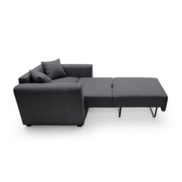 Abakus Direct Olly Linen Single Sofa Bed In Black - thumbnail 5