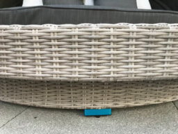Signature Weave Madison Wicker Garden Large Day Bed Sun Lounger Canopy Grey - thumbnail 8