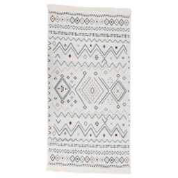 Berkfield Rug Beige And Blue 120X180 Cm Cotton