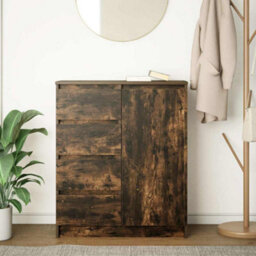 Berkfield Sideboard With Drawers Smoked Oak 71X35X84 Cm Engineered Wood - thumbnail 3