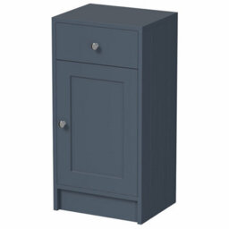 Aveli Freestanding Bathroom Storage Unit Cabinet Blue With Chrome Handles 400mm - thumbnail 4