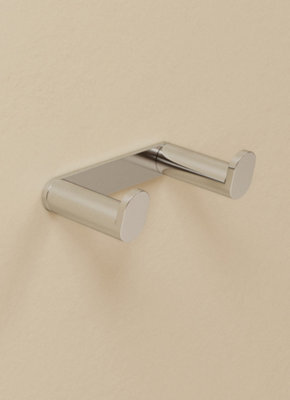 Cosmic Double Towel Hook, Robe Hook, Coat Hook, Chrome, Hidden Fixings, Anti-Corrosion, 5Kg Resistance, Micra Collection - image 1