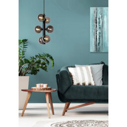 Lucide Tycho Retro Pendant Light 25.5Cm- 6Xg9 - Black - thumbnail 4