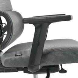 Wyld And Coco Novatech Ergonomic Office Chair Dark Grey Mesh With Adjustable Headrest And Armrests - thumbnail 7