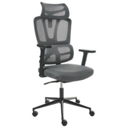 Wyld And Coco Novatech Ergonomic Office Chair Dark Grey Mesh With Adjustable Headrest And Armrests - thumbnail 4
