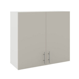 Jd Greta Kitchen Wall Unit 800mm Storage Cabinet With Doors And Shelf 80Cm - Cashmere Matt - thumbnail 1