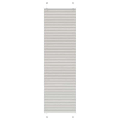 Berkfield Pleated Blind Light Grey 60X200 Cm Fabric Width 59.4 Cm Polyester - image 1