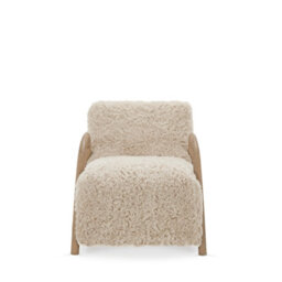 Sheepskin Style Faux Fur Armchair Smudge - thumbnail 4