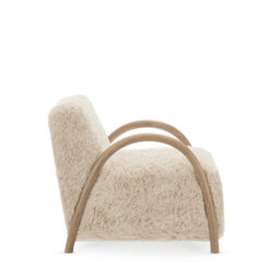 Sheepskin Style Faux Fur Armchair Smudge - thumbnail 5