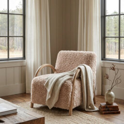 Sheepskin Style Faux Fur Armchair Smudge - thumbnail 8
