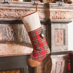 Dibor Set Of 5 Country Tartan Xmas Christmas Gift Bag Christmas Stocking For Kids - thumbnail 3