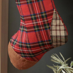 Dibor Set Of 5 Country Tartan Xmas Christmas Gift Bag Christmas Stocking For Kids - thumbnail 5