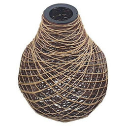 Ledsone Retro Rattan Lampshade  Easy Fit E27, Industrial Ceiling Light Shade - thumbnail 4