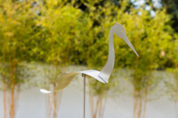 Home 2 Garden Stainless Steel Crane Garden Spinner Ornament - thumbnail 3