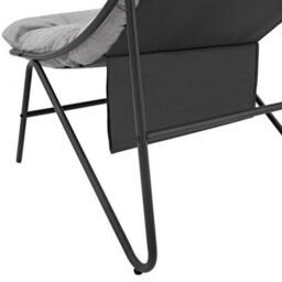MonsterShop Garden Bistro Set Grey 3Pc Outdoor Patio Furniture 2 Chairs Cushions Table - thumbnail 6