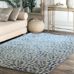 Aspect Furniture Kaleido Vintage Geometric Pattern Area Rug (Blue/cream, 120X170Cm) - thumbnail 1