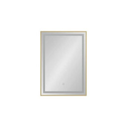 Royal Bathrooms Oslo 500 X 700mm Brushed Brass Led Framed Rectangle Bathroom Led Mirror With Demister Pad & Touch Sensor - thumbnail 4
