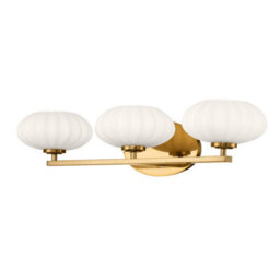 Luminosa Lighting Luminosa Kichler Pim Bathroom Wall Lamp Fox Gold, 3000K, Ip44 - thumbnail 1