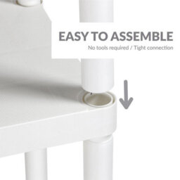 Taylor & Brown 4 Tier Heavy Duty White Plastic Storage Shelving Unitwide Shelves For Garage, Shed, Pantry, Home & Office - thumbnail 2