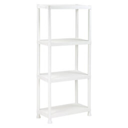 Taylor & Brown 4 Tier Heavy Duty White Plastic Storage Shelving Unitwide Shelves For Garage, Shed, Pantry, Home & Office - thumbnail 5