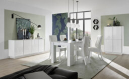 FurniComp LTD Furnicomp Glacia 2 Door 179Cm  White Gloss Glass Display Cabinet - thumbnail 4