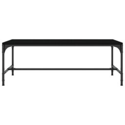 Berkfield Industrial Coffee Table Black 100X50X35 Cm Engineered Wood - thumbnail 4