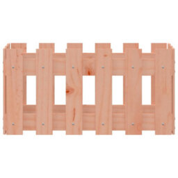 Berkfield Garden Planter With Fence Design 60X30X30 Cm Solid Wood Douglas - thumbnail 5